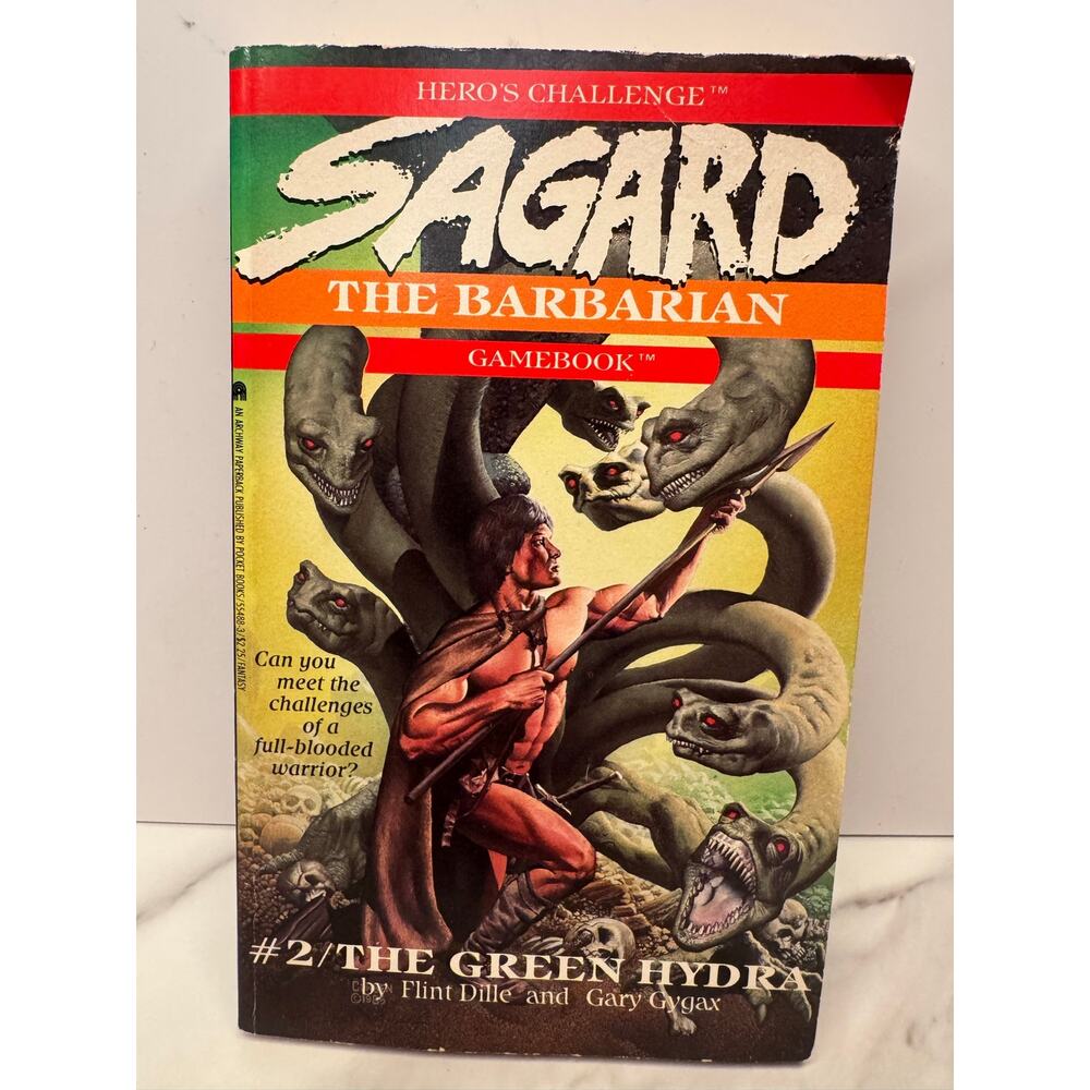 Sagard the Barbarian #2 / The Green Hydra Gamebook 1985 By Dille and Gygax